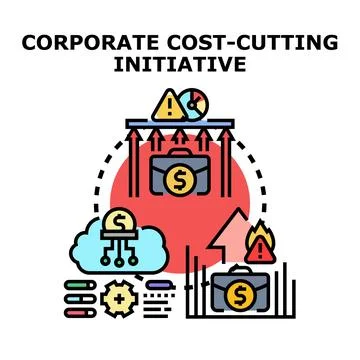 Corporate cost cutting initiative optimizing business expenses イラスト素材