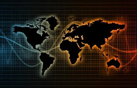A corporate data diagram Stock Illustration