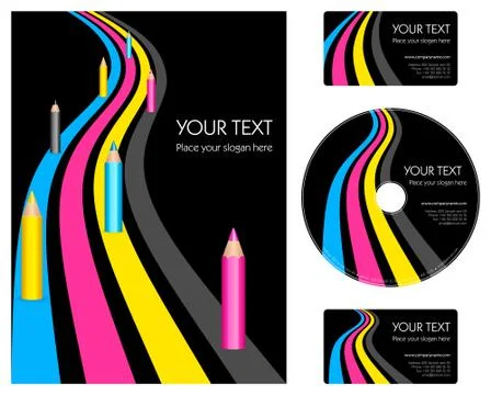 Corporate design layout 06 Illustrazione stock