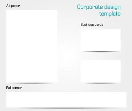 Corporate design template Stock Illustration