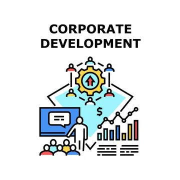 Corporate Development Vector Concept Illustration Illustrazione stock
