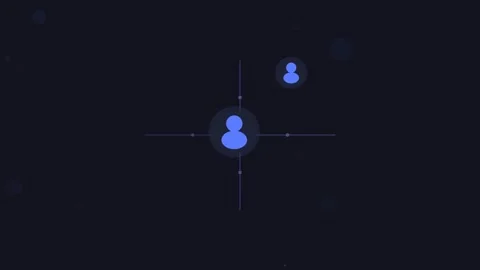 Corporate diamond cross org chart. Flat design, dark mode Stock Footage 342621865