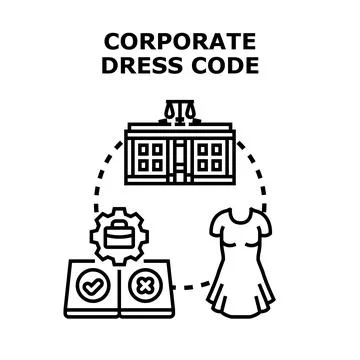 Corporate dress code regulations and business etiquette Stockillustratie