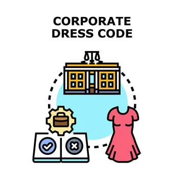Corporate dress code regulations and business etiquette Stockillustratie