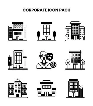 Corporate DuoTone Vector Icons Pack Stock Illustration