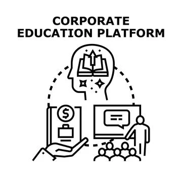 Corporate education platform developing professional skills and knowledge 스톡 일러스트