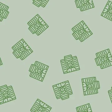 Corporate esg line vector seamless pattern Stock Illustration