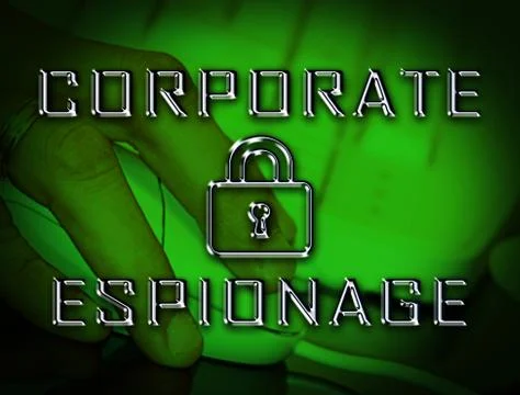 Corporate Espionage Covert Cyber Hacking 2d Illustration Illustrazione stock