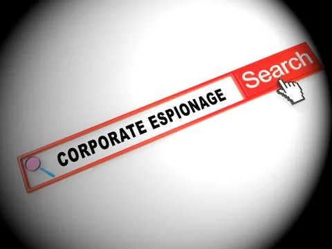 Corporate Espionage Covert Cyber Hacking 2d Illustration Stock Illustration