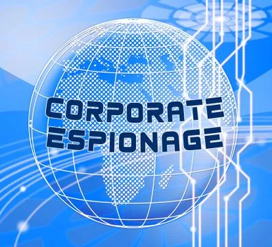 Corporate Espionage Covert Cyber Hacking 3d Illustration Stock Illustration