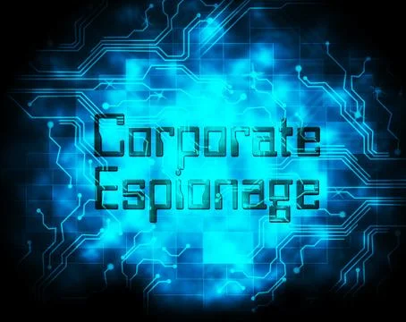 Corporate Espionage Covert Cyber Hacking 2d Illustration Illustrazione stock