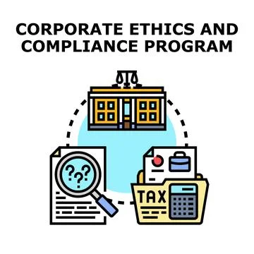 Corporate ethics and compliance program promoting accountability 스톡 일러스트