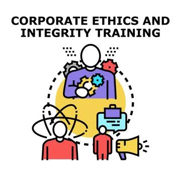 Corporate ethics and integrity training concept illustration Stock Illustration