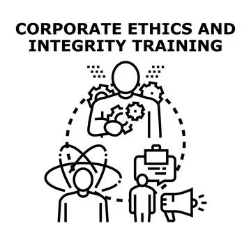 Corporate ethics and integrity training concept illustration Stock Illustration