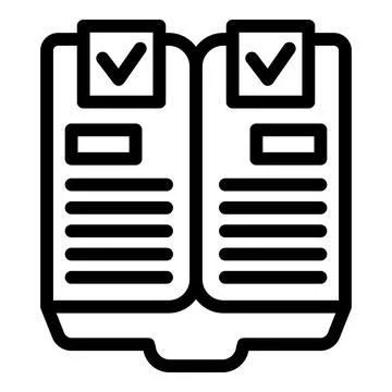 Corporate ethics icon outline vector. Value impact Illustrazione stock