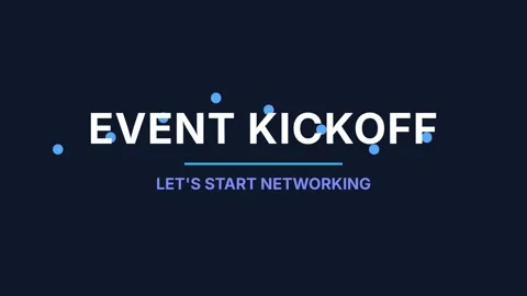 Corporate event kickoff title slide background for professional networking .. Stock Footage 337577104