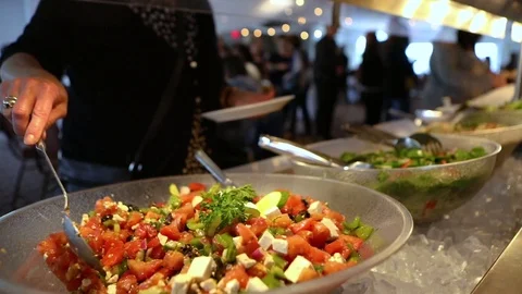Corporate event professional catering. Stock Footage 117330237