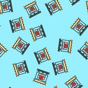 Corporate events vector seamless pattern 스톡 일러스트