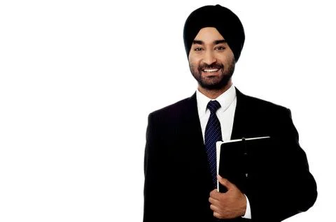 Corporate executive holding a folder Stock Photos
