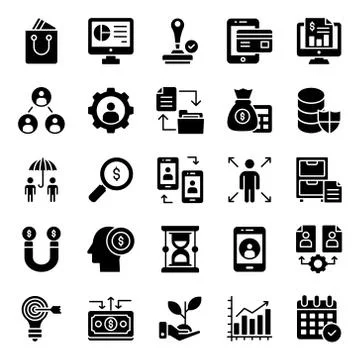 Corporate Filled Vectors Pack Illustrazione stock