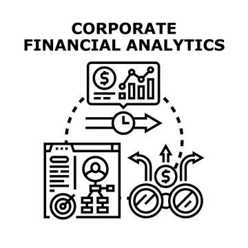 Corporate financial analytics exploring business strategy and growth 스톡 일러스트