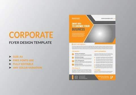 Corporate Flyer Design Template Stock Illustration