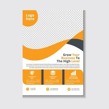 Corporate Flyer Layout  Vector Template Design. Illustrazione stock