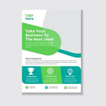 Corporate Flyer Layout  Vector Template Design. Illustrazione stock