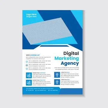 Corporate Flyer Layout Vector Template Design. Illustrazione stock