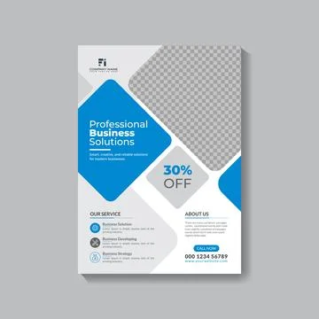 Corporate flyer template design with good looking Stock Illustration