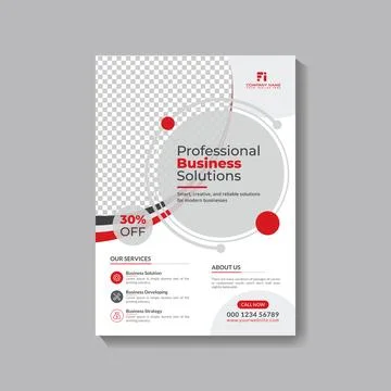 Corporate flyer template design with good looking Stock Illustration