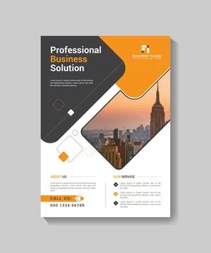 Corporate flyer template design Stock Illustration