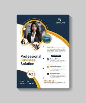 Corporate flyer template design Stock Illustration