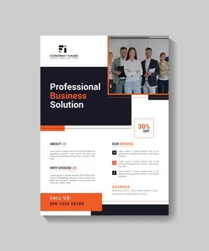 Corporate flyer template design Stock Illustration