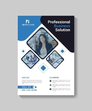 Corporate flyer template design Stock Illustration