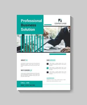 Corporate flyer template design Stock Illustration