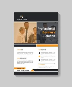 Corporate flyer template design Stock Illustration
