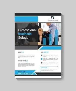 Corporate flyer template design Stock Illustration