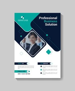 Corporate flyer template design Stock Illustration