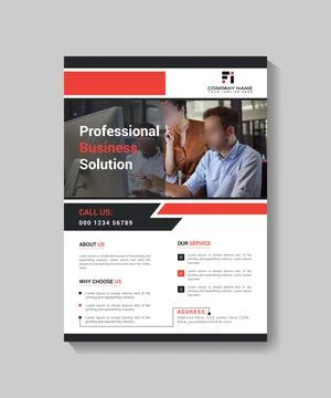 Corporate flyer template design Stock Illustration