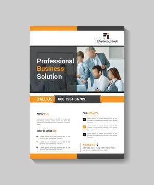 Corporate flyer template design Stock Illustration