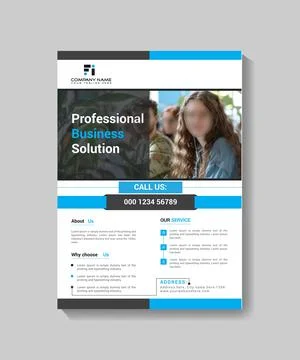 Corporate flyer template design Stock Illustration