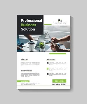 Corporate flyer template design Stock Illustration