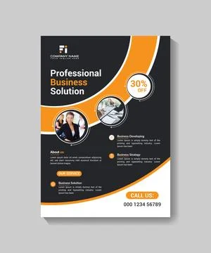 Corporate flyer template design Stock Illustration