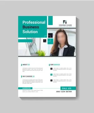 Corporate flyer template design Stock Illustration