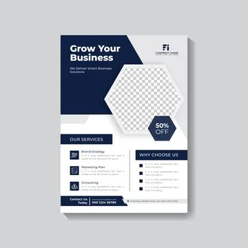 Corporate flyer template design Illustrazione stock