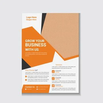 Corporate Flyer Template Design For Multipurpose Business Stock Illustration