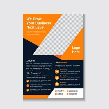 Corporate Flyer Template Design For Multipurpose Business Stock Illustration