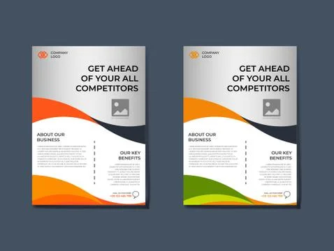 Corporate Flyer Template Design Vector Template Design. Elegant Corporate Design Stock Illustration
