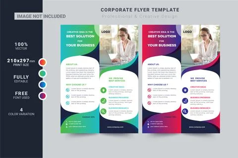 Corporate Flyer Template Stock Illustration